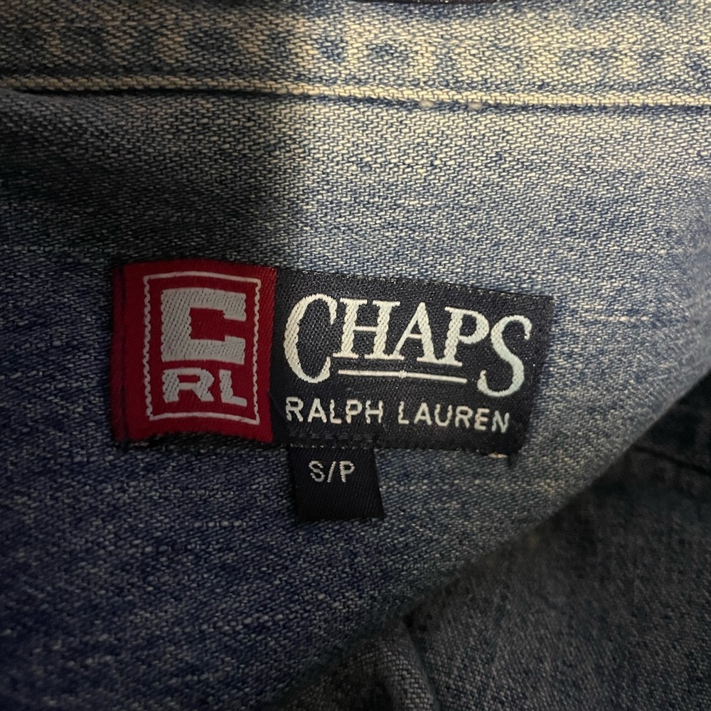 CHAPS Ralph Lauren Classic Blue Denim Shirt Jacket - Picture 4 of 4